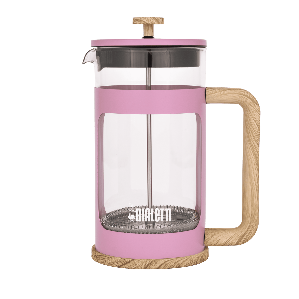 Bialetti Woody Coffee Press – Pink – 1 L