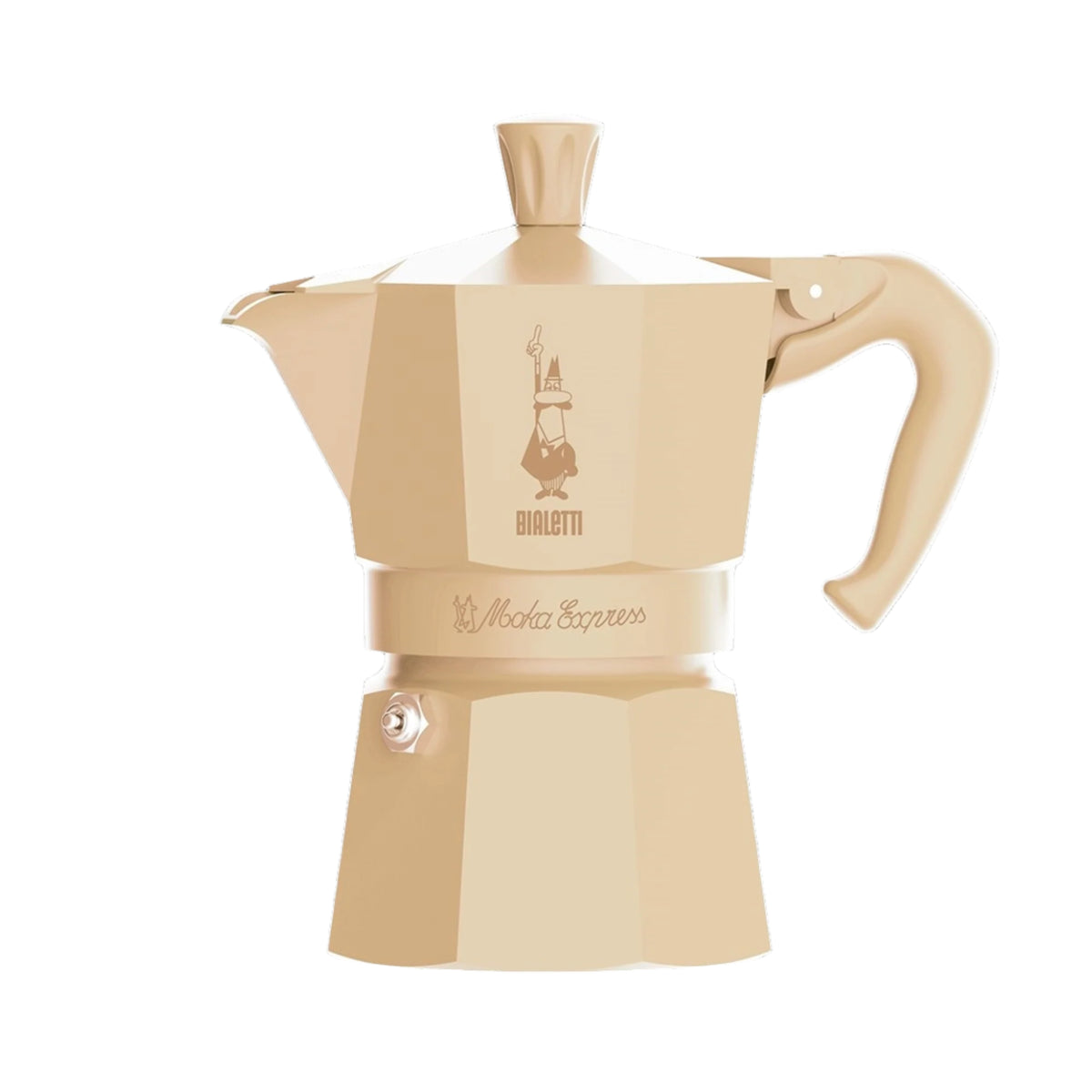 Bialetti Magico Ricordo Moka Express – 3 Cup (130 ml) Cream Stovetop Coffee Maker