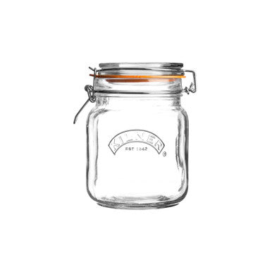 Kilner Square Clip Top Jar - 1 Litre