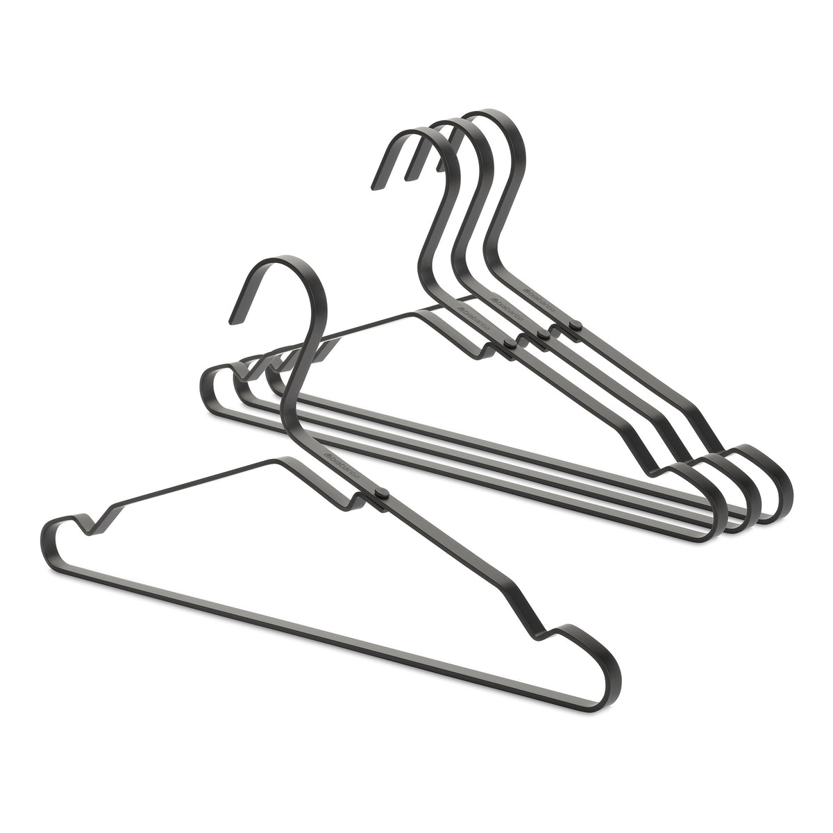Brabantia Aluminium Clothes Hanger Set of 4 - Black