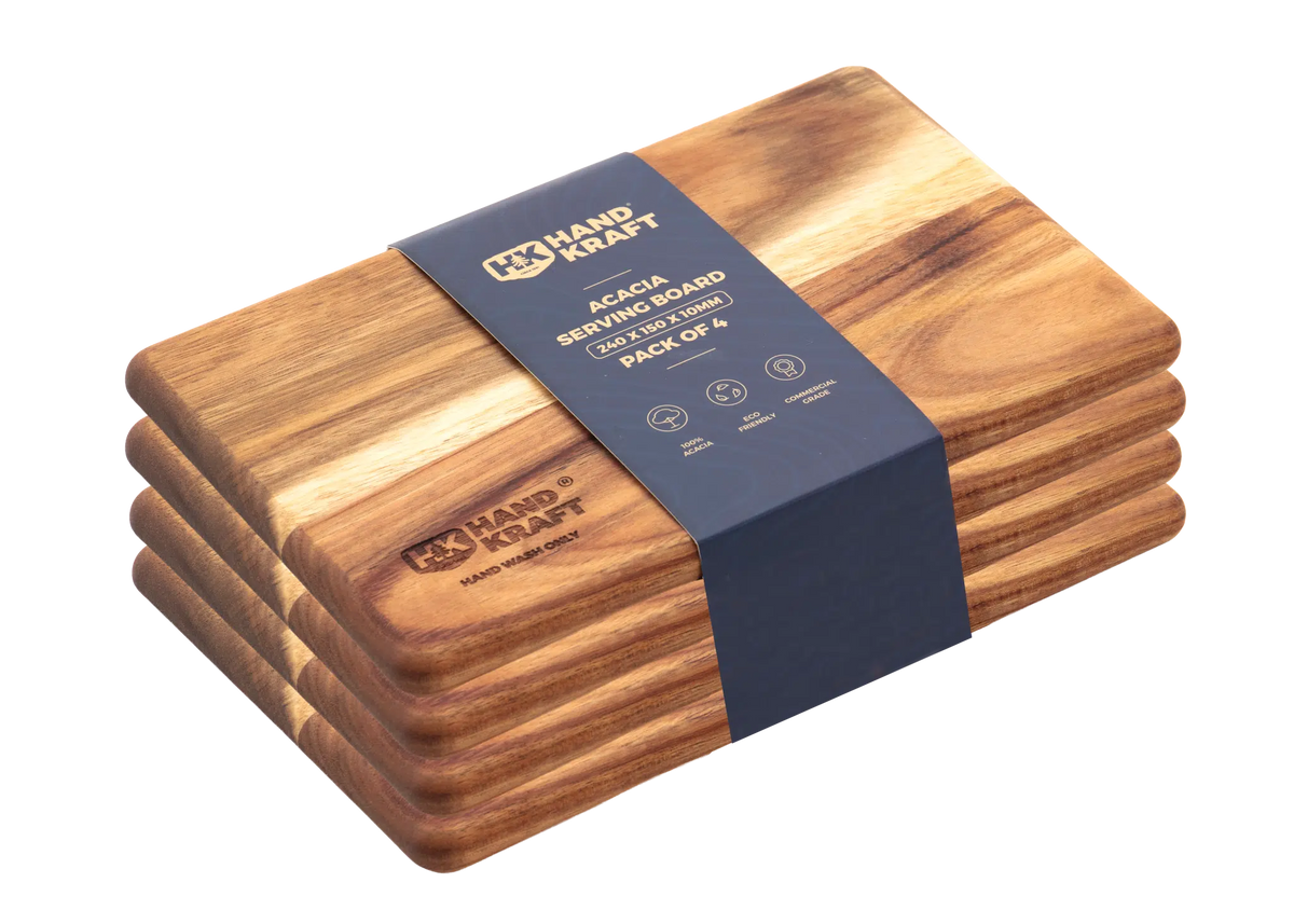 KH Hand Kraft Acacia Serving Board 24 x 15cm (Pack of 4)