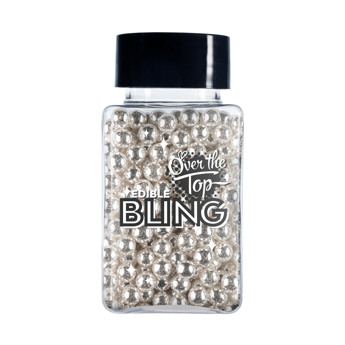 Over The Top Bling Silver Pearls 70g 4mm