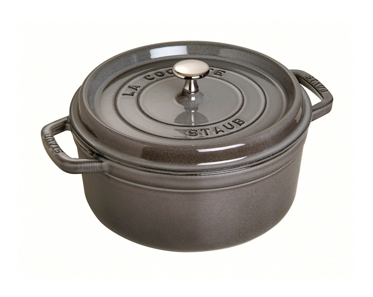 Staub Cast Iron Round Cocotte 18cm - Graphite Grey
