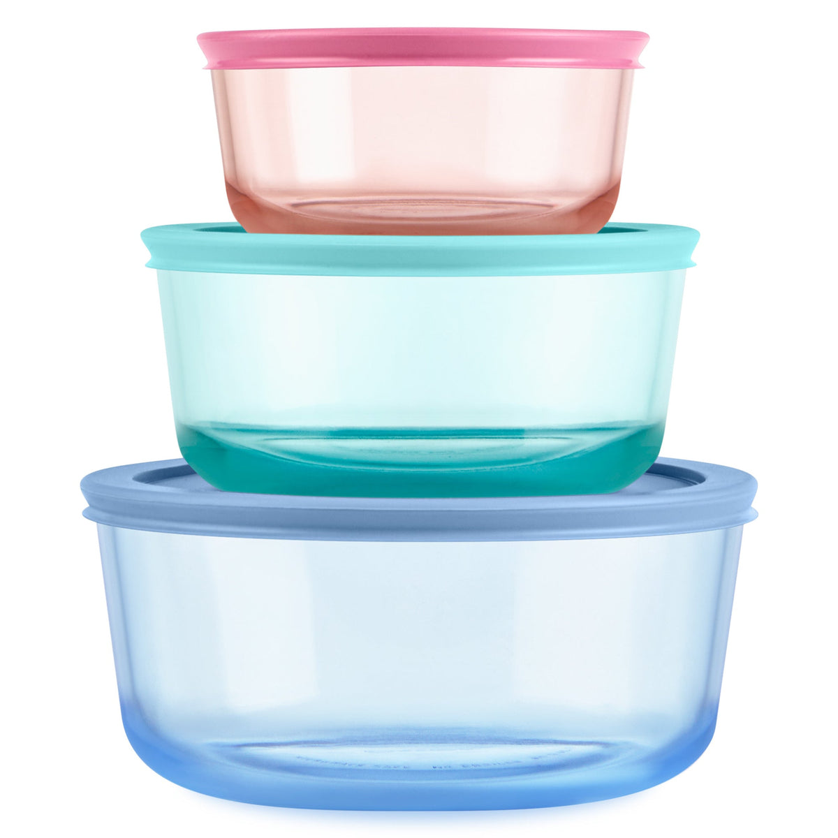 Pyrex Simply Store Colors 3 Piece Set (2 4 & 1.65L - Pink & Teal & Blue)
