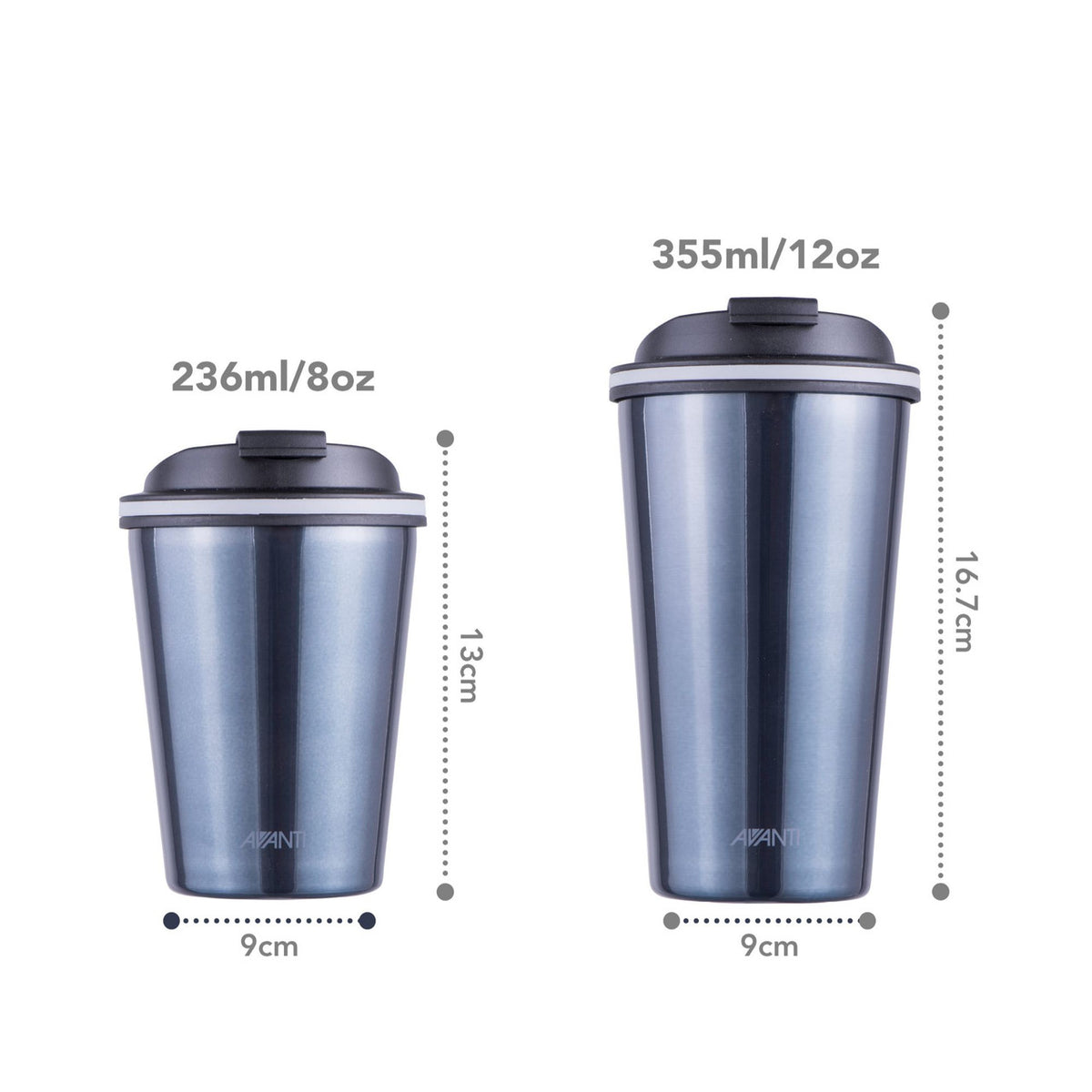 Avanti GOCUP Double Wall Insulated Cup - Steel Blue - 236ml