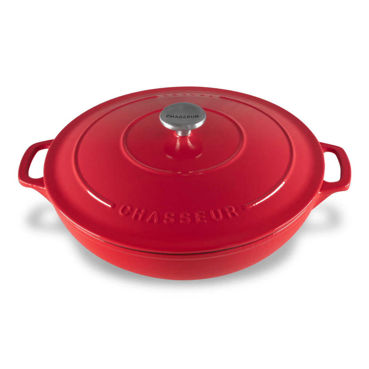 Chasseur Low Round Casserole 30cm/2.5L - Federation Red