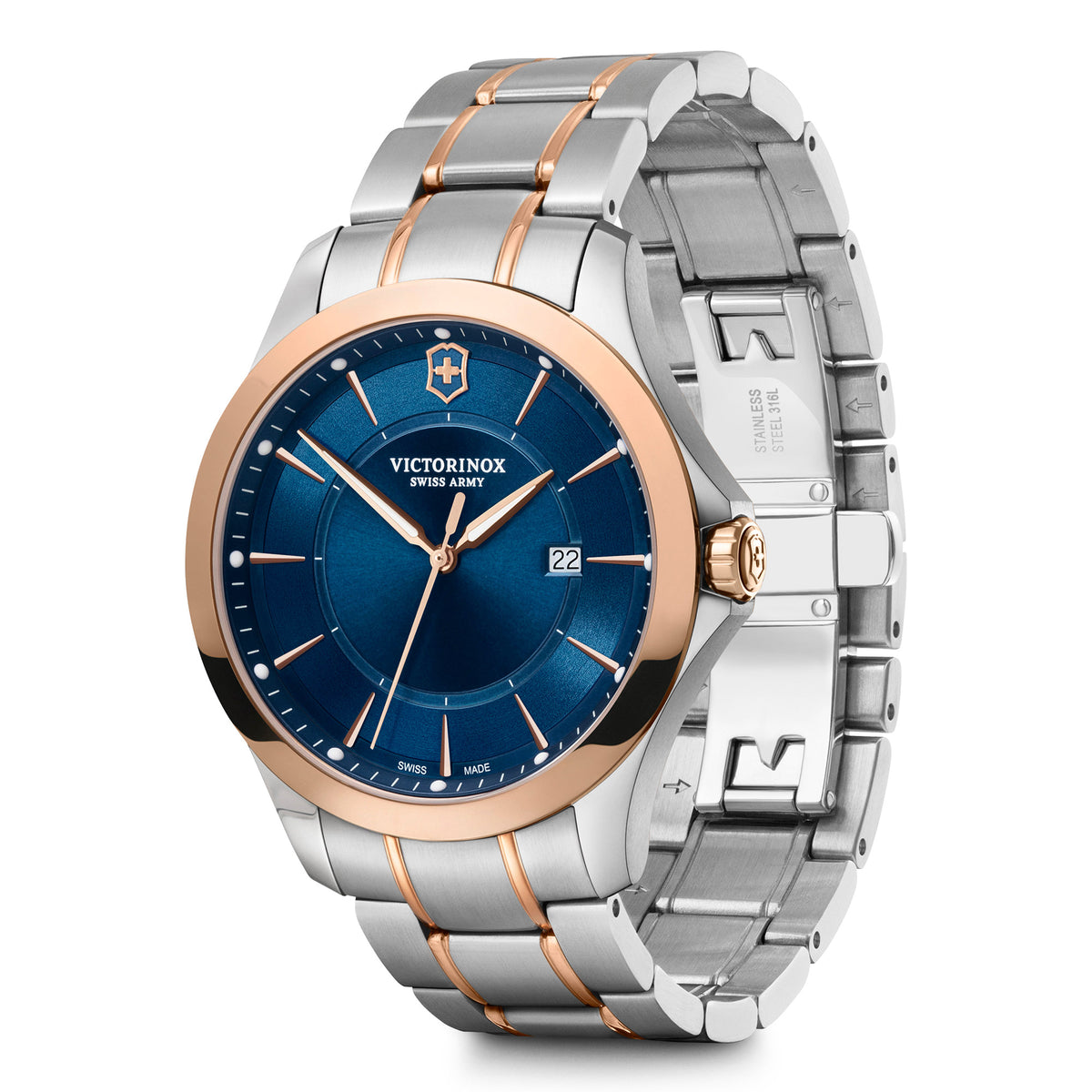 Victorinox Alliance Blue Dial on Two Tone Bracelet