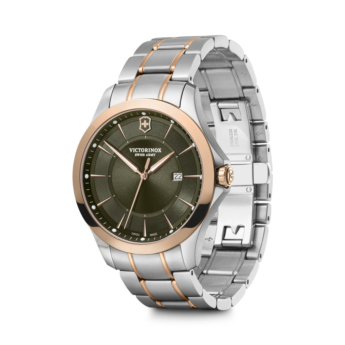 Victorinox Alliance Green Dial on Two Tone Bracelet