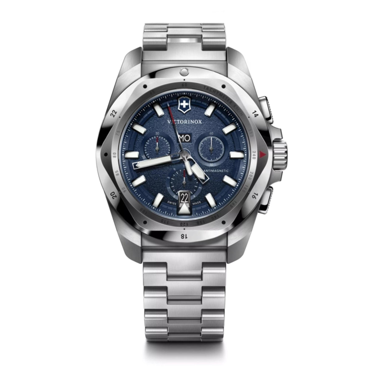 Victorinox I.N.O.X. Chronograph Stainless Steel Blue Dial on Bracelet