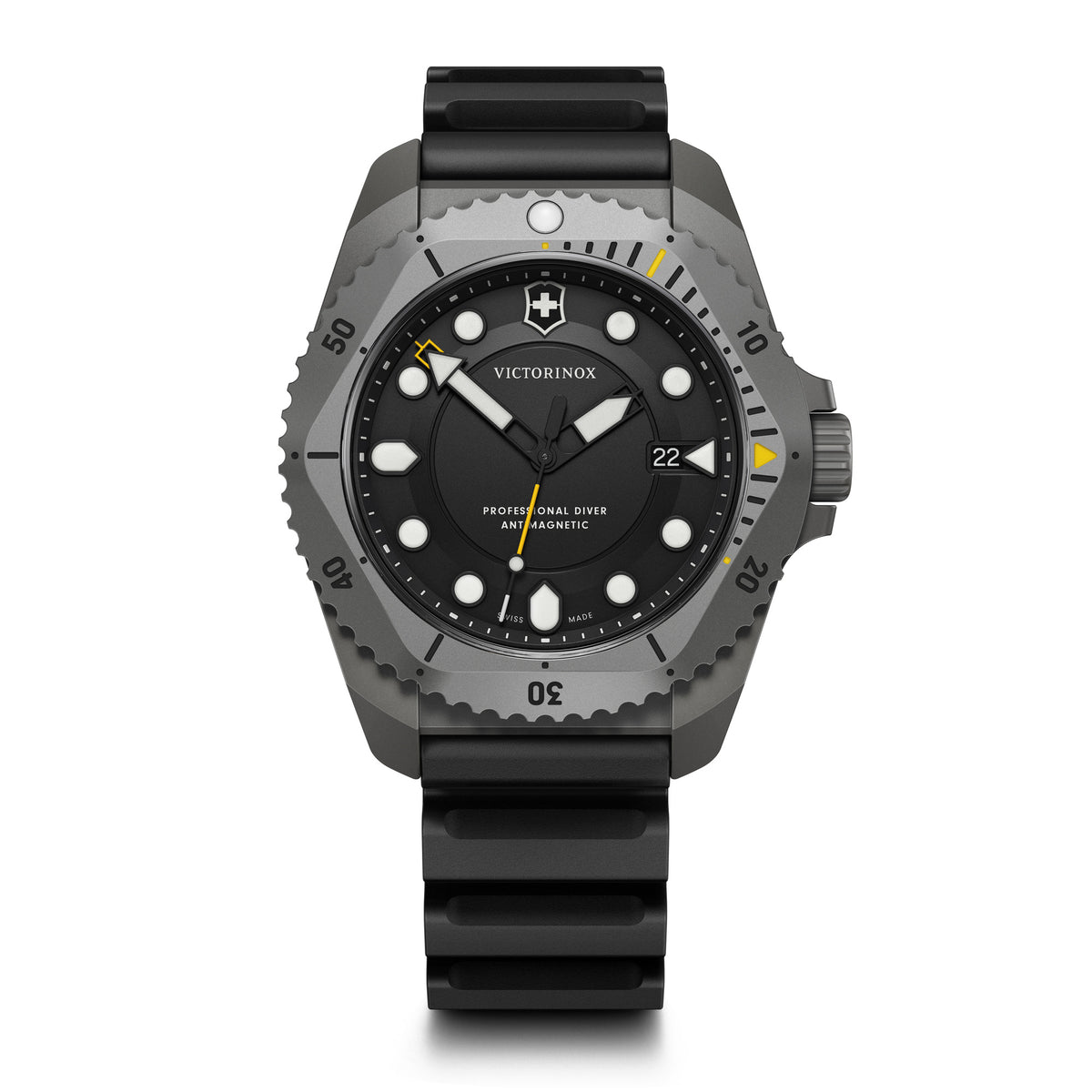 Victorinox Dive Pro Grey Black Dial on Black Paracord Strap
