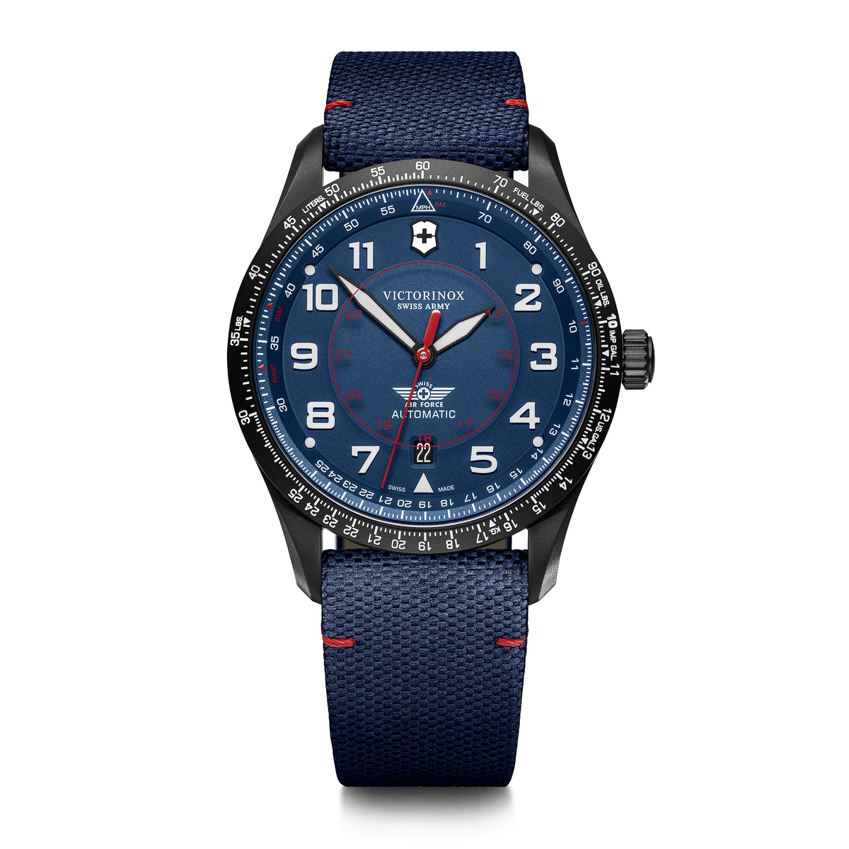 Victorinox Airboss Mechanical Blue Dial on Blue Nylon Strap