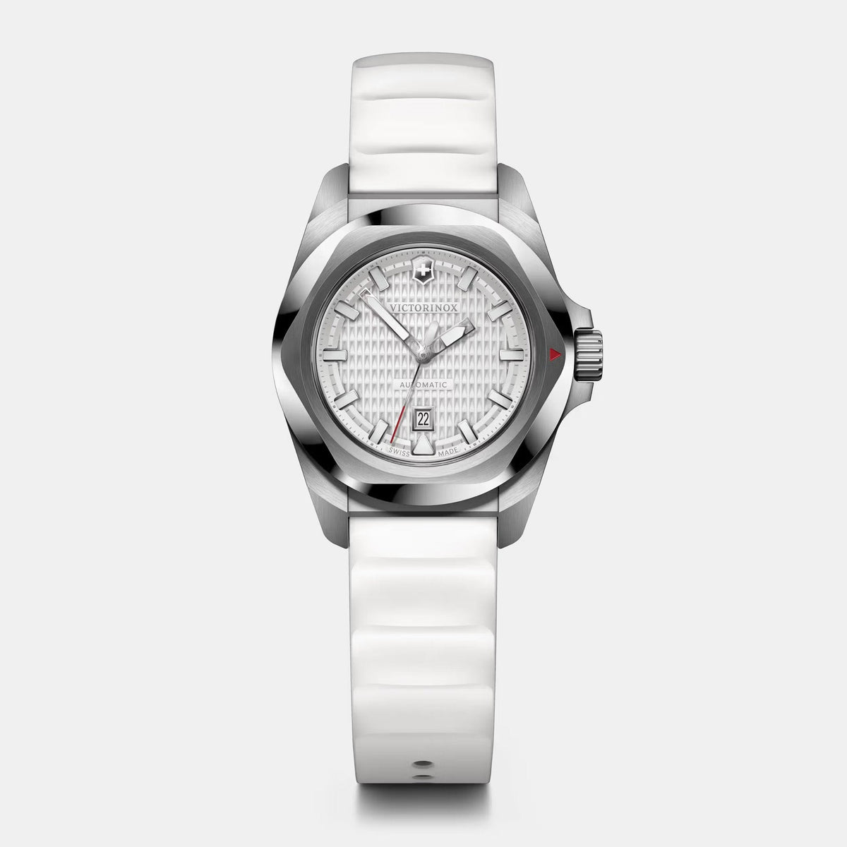 Victorinox I.N.O.X. Small Automatic 32mm White Dial on White Rubber Strap
