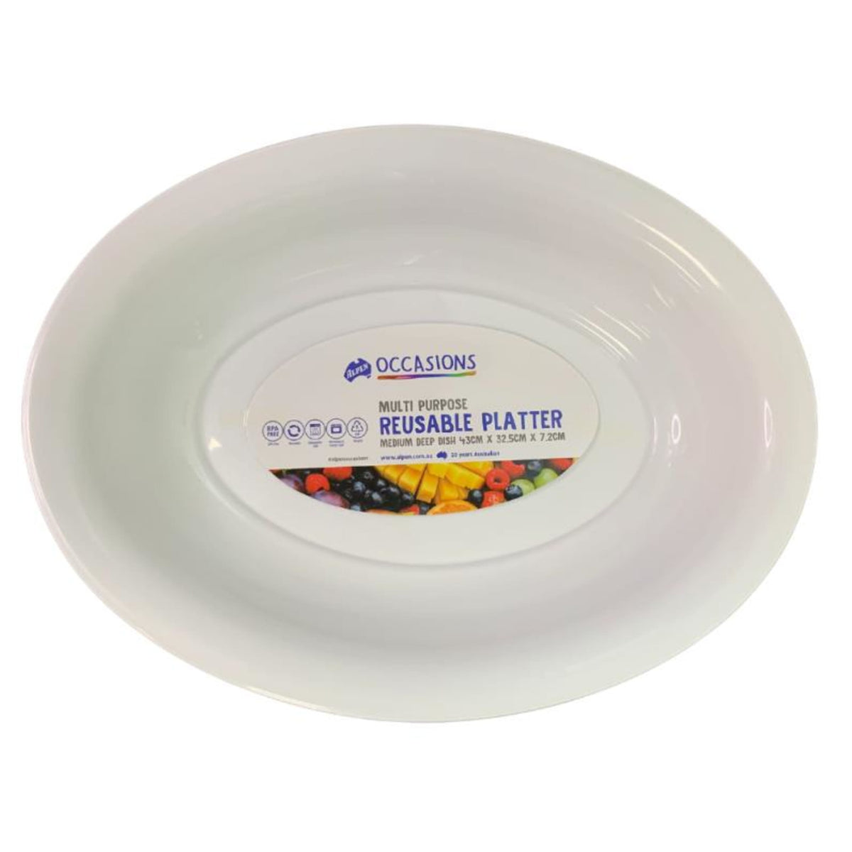 Catering Collection Platter Bowl PP 43x32.5x7.2cm White Medium