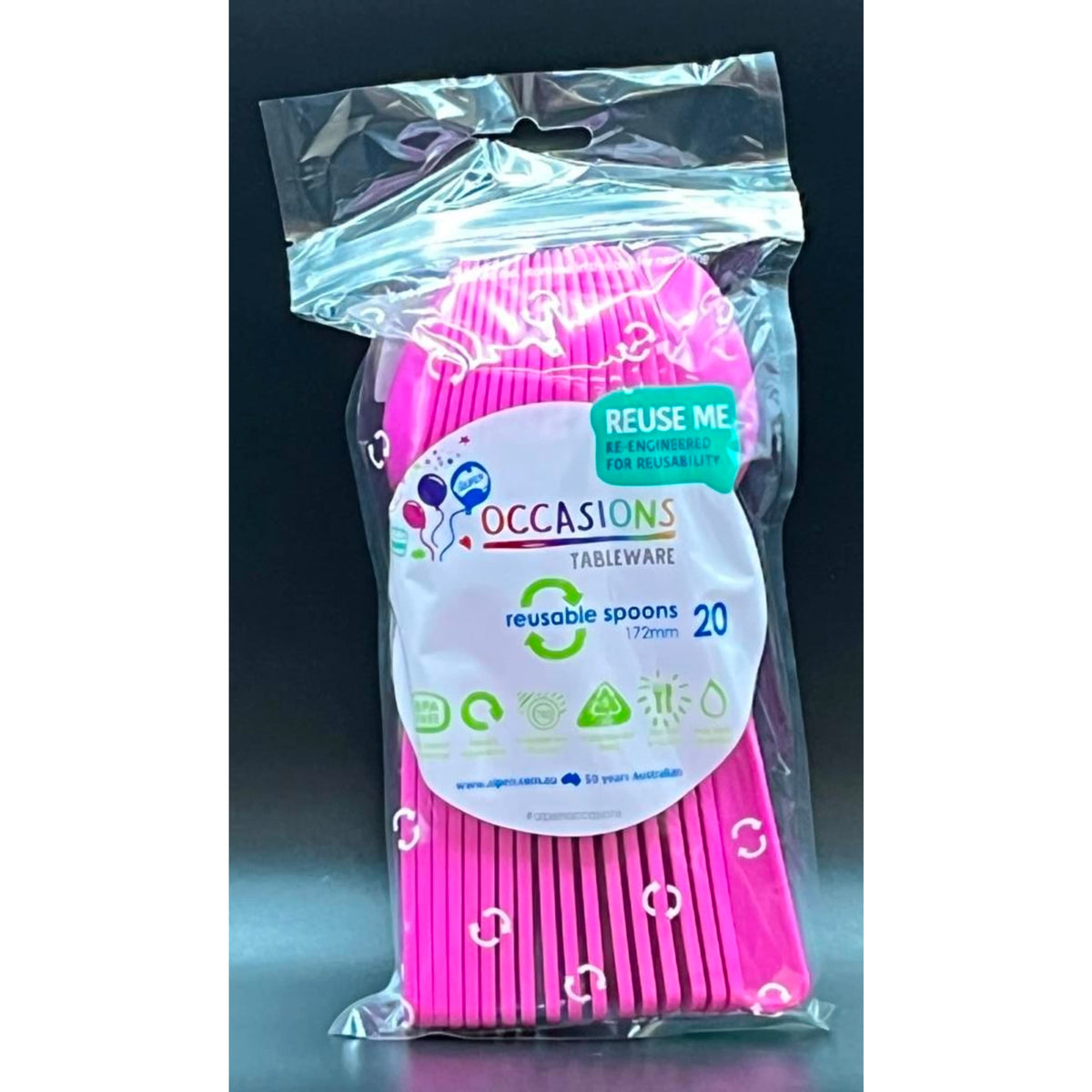 Occasions Magenta Spoon (20 Pack)