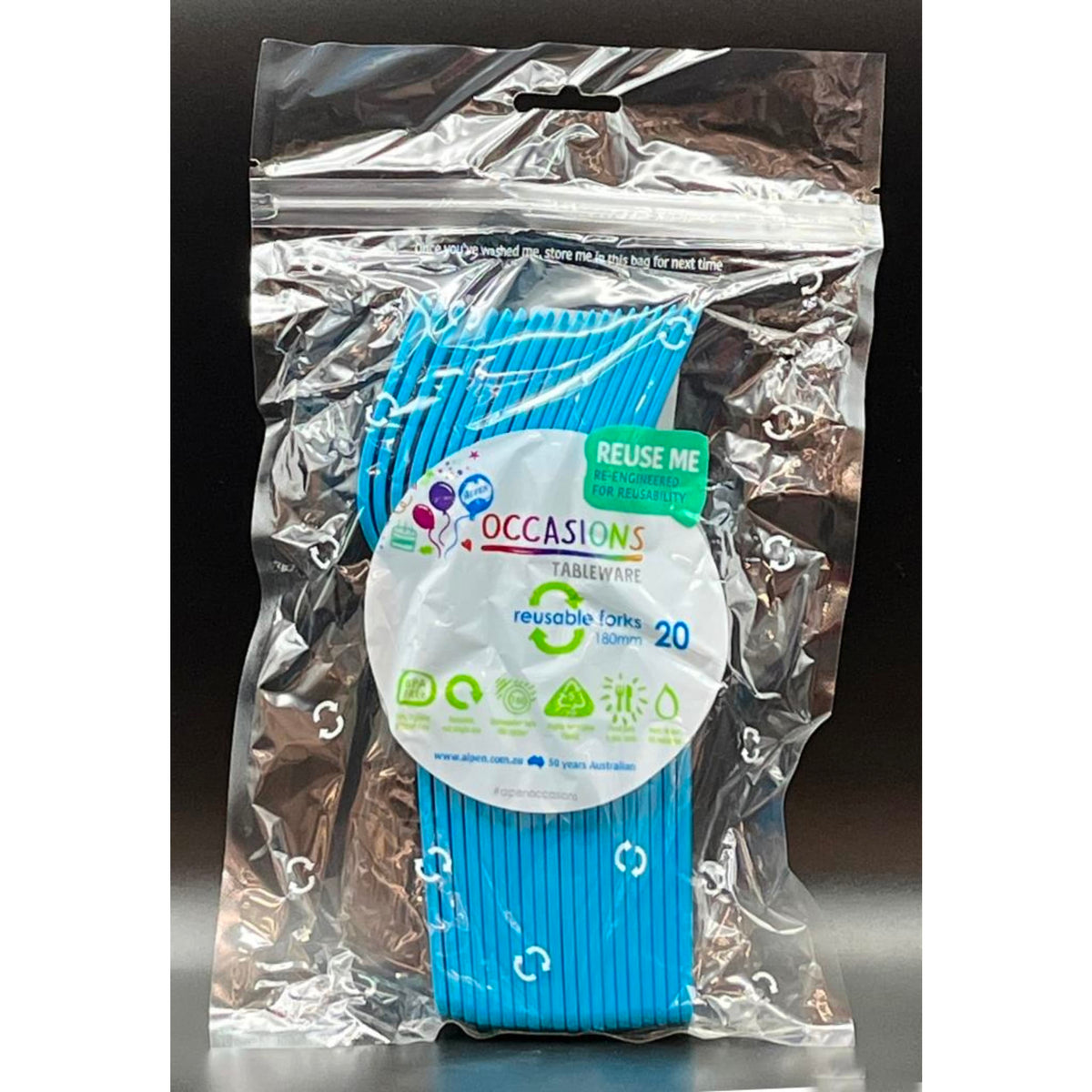 Occasions Azure Blue Spoon (20 Pack)