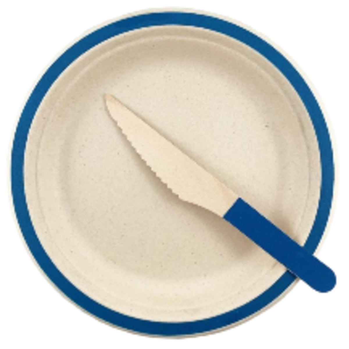 Eco Collection Sugarcane Lunch Plates 180mm Royal Blue (10 Pack)
