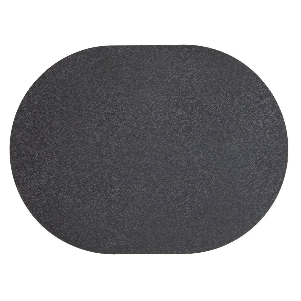 Ladelle Hugo Oval Charcoal Vinyl 4pk Placemat