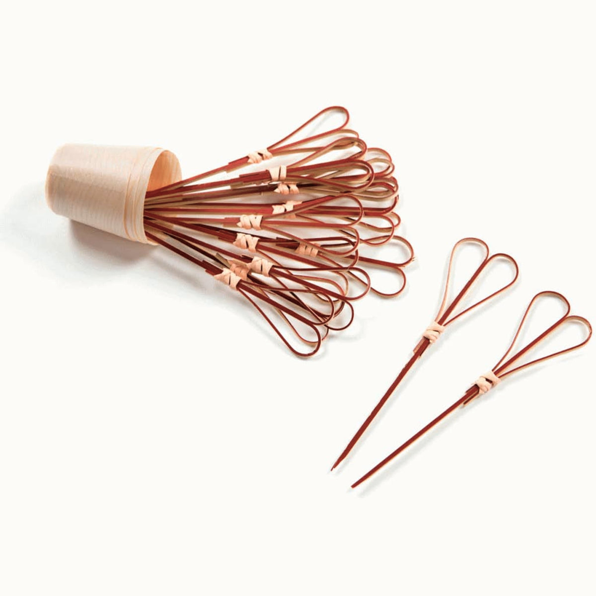 Eco Collection Bamboo Heart Pick Skewers 12cm Red (100 Pack)