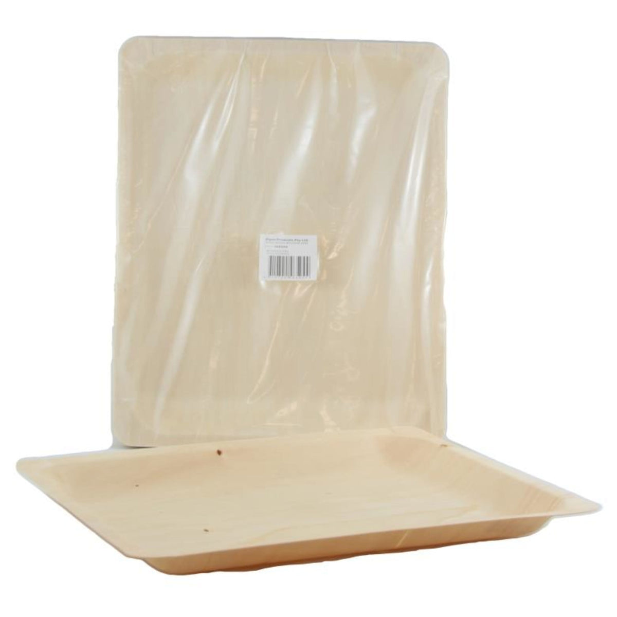 Eco Collection Wooden Plates 26.5 x 21.5 x 2cm (25 Pack)