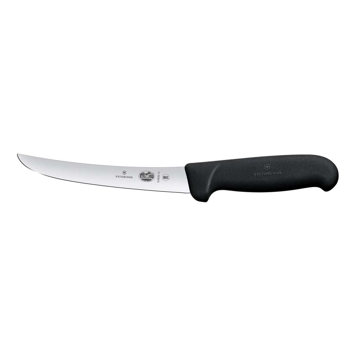 Victorinox Fibrox Boning Knife Curved Wide Blade 15cm (Black)