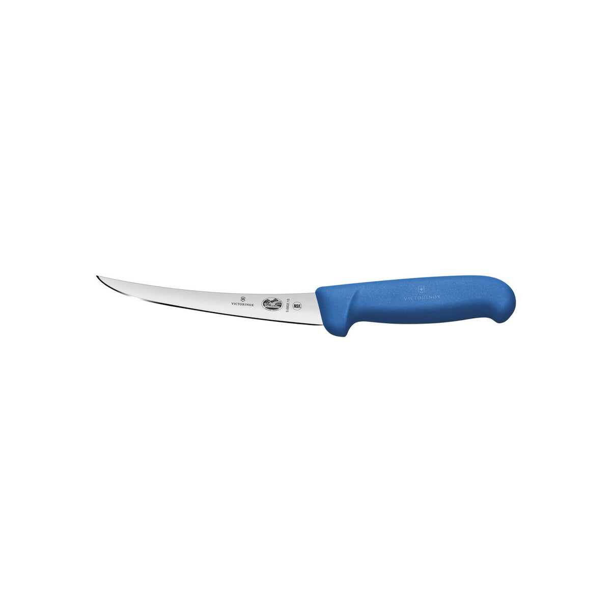 Victorinox Fibrox Boning Knife Curved Narrow Blade 15cm (Blue)