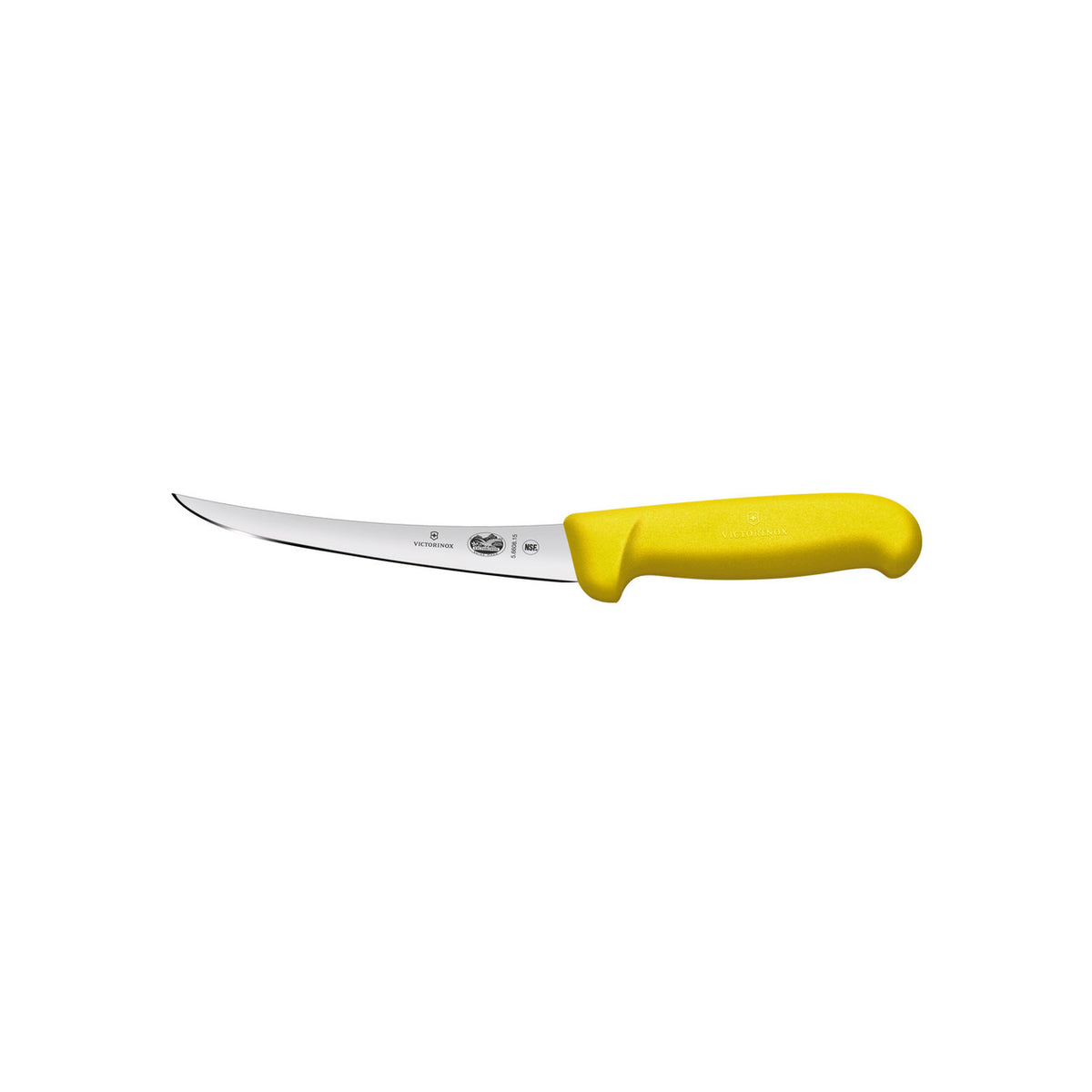 Victorinox Fibrox Boning Knife Curved Narrow Blade 15cm (Yellow)