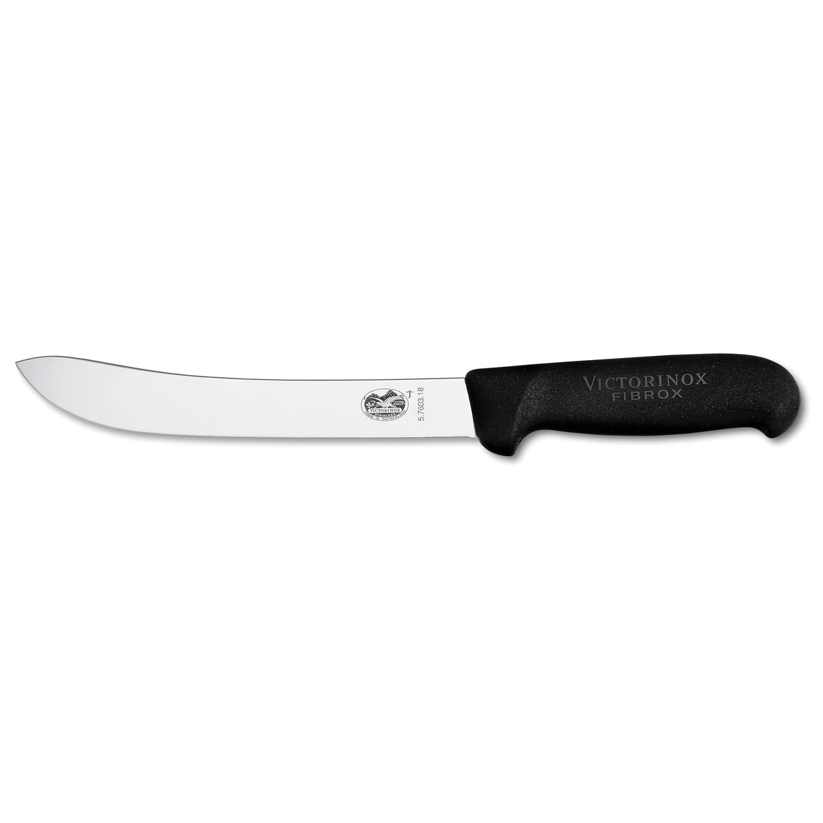 Victorinox Fibrox Butcher's Knife Heavy Stiff Blade Safety Nose 18cm