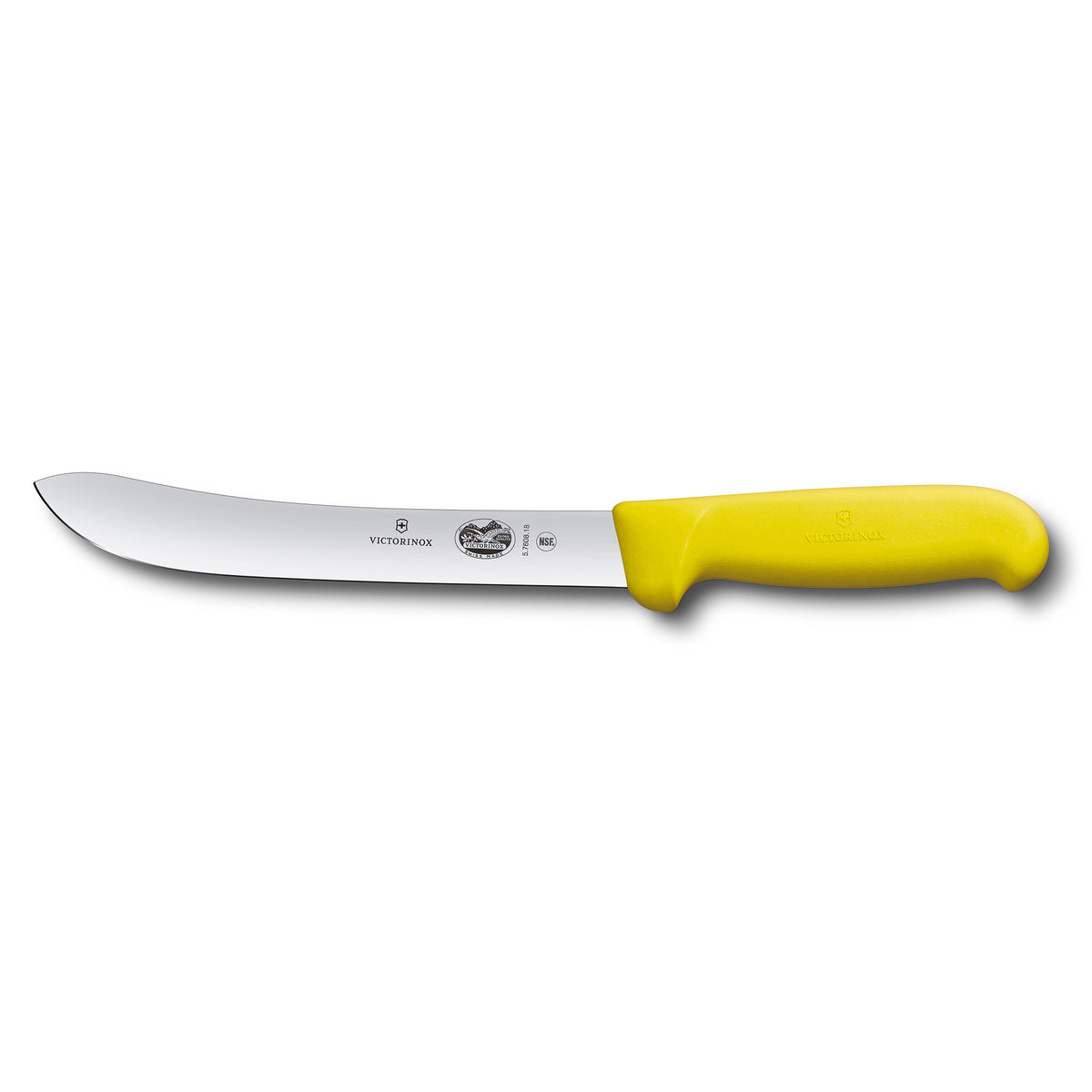 Victorinox Fibrox Butcher's Knife Heavy Stiff Blade 18cm (Yellow)