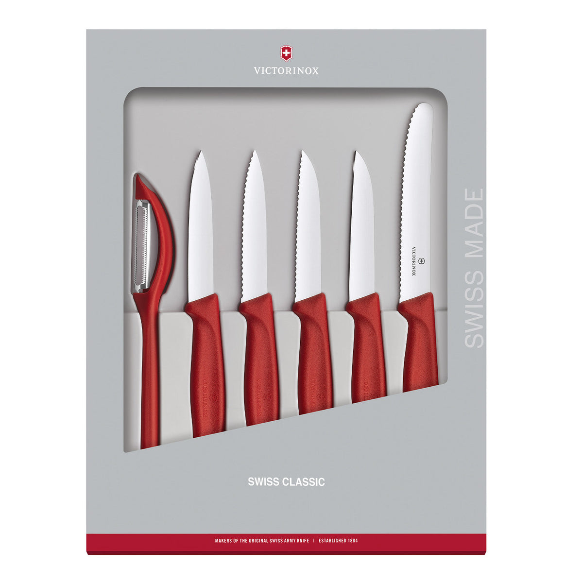 Victorinox Swiss Classic 6-Piece Paring Knife Set (Red)