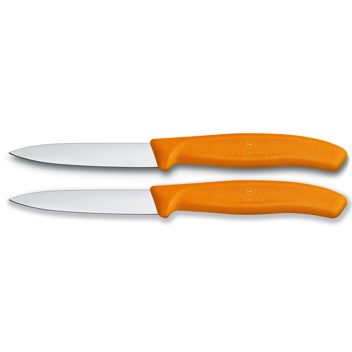 Victorinox Swiss Classic 2-Piece Paring Knife Set Straight Edge 8cm (Orange)