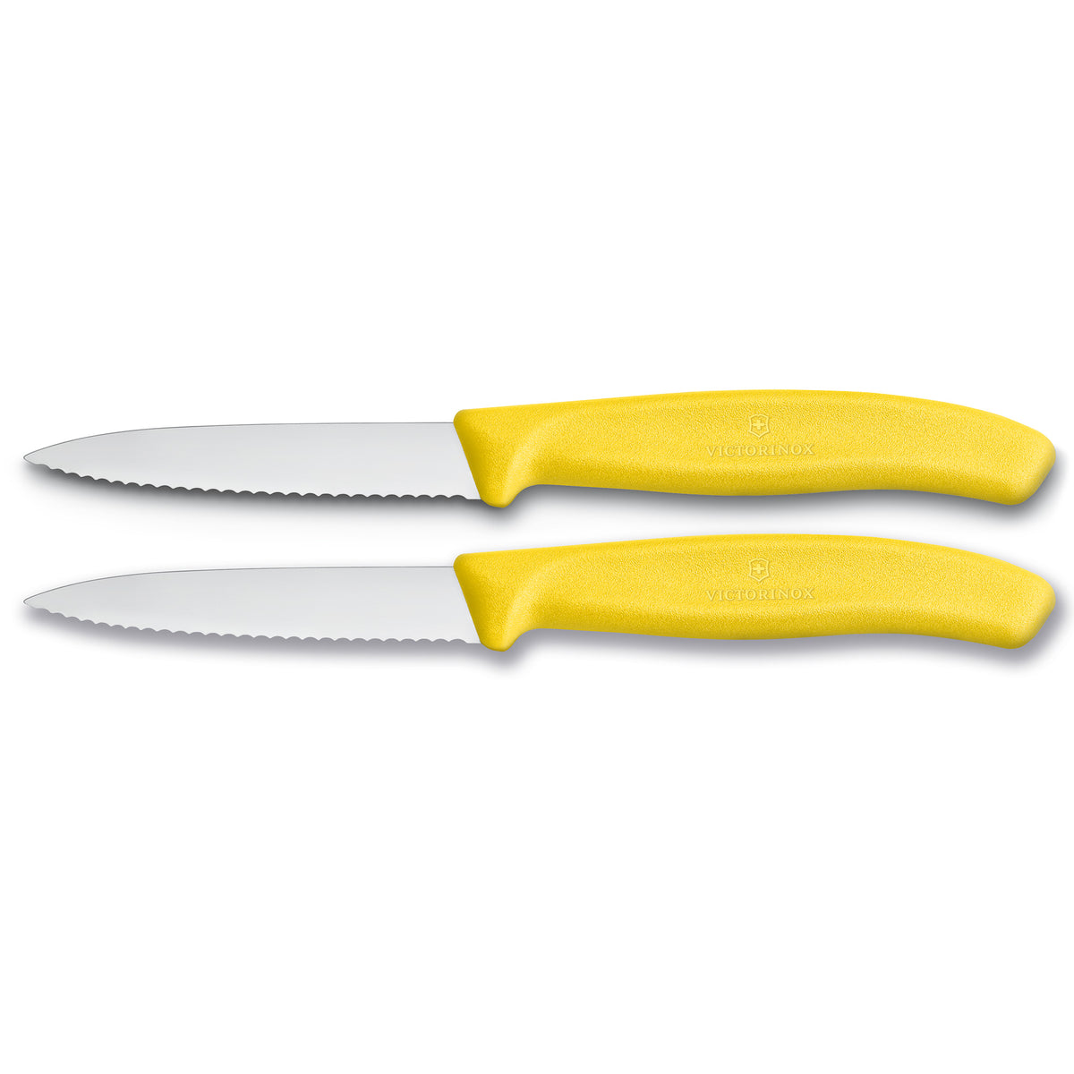Victorinox Swiss Classic 2-Piece Paring Knife Set Serrated 8cm (Yellow)