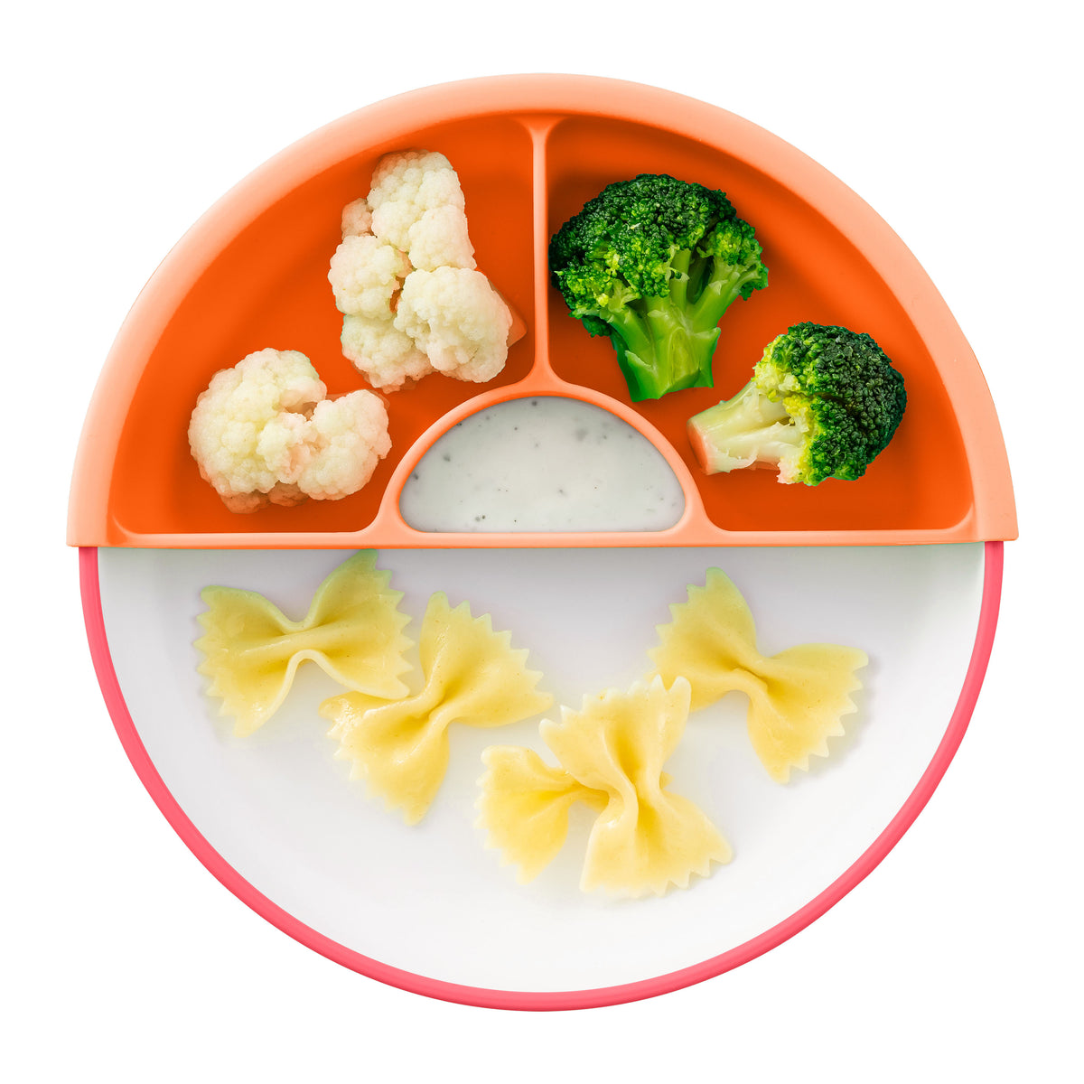 Omie Toddler Plate (Plate & Divider) - Pink