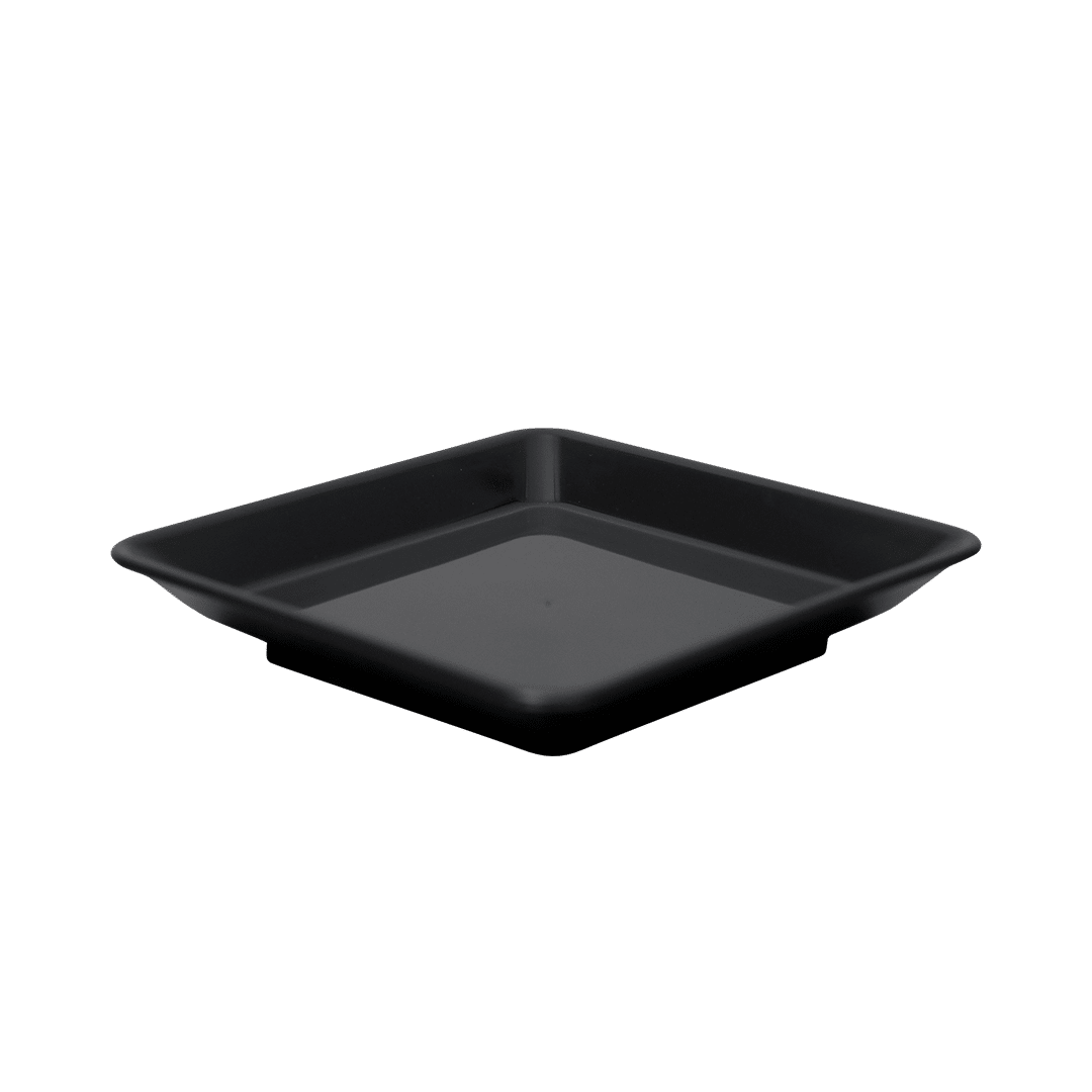 KH Healthcare Bread/Butter Plate 140 x 140mm Black PP (#23)