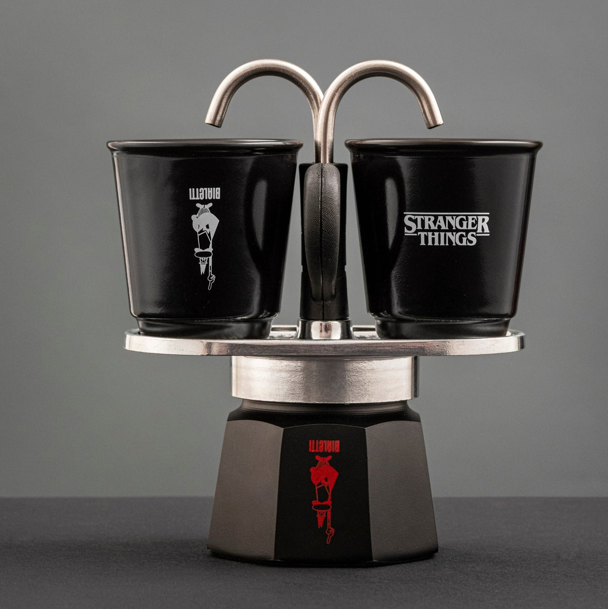 Bialetti Stranger Things Mini Express – 2 Cup (60 ml) with Bicchierini Cups