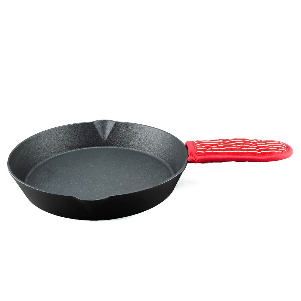 G&S Cast Iron (Pre-Seasoned) Frypan + Mitt 25cm