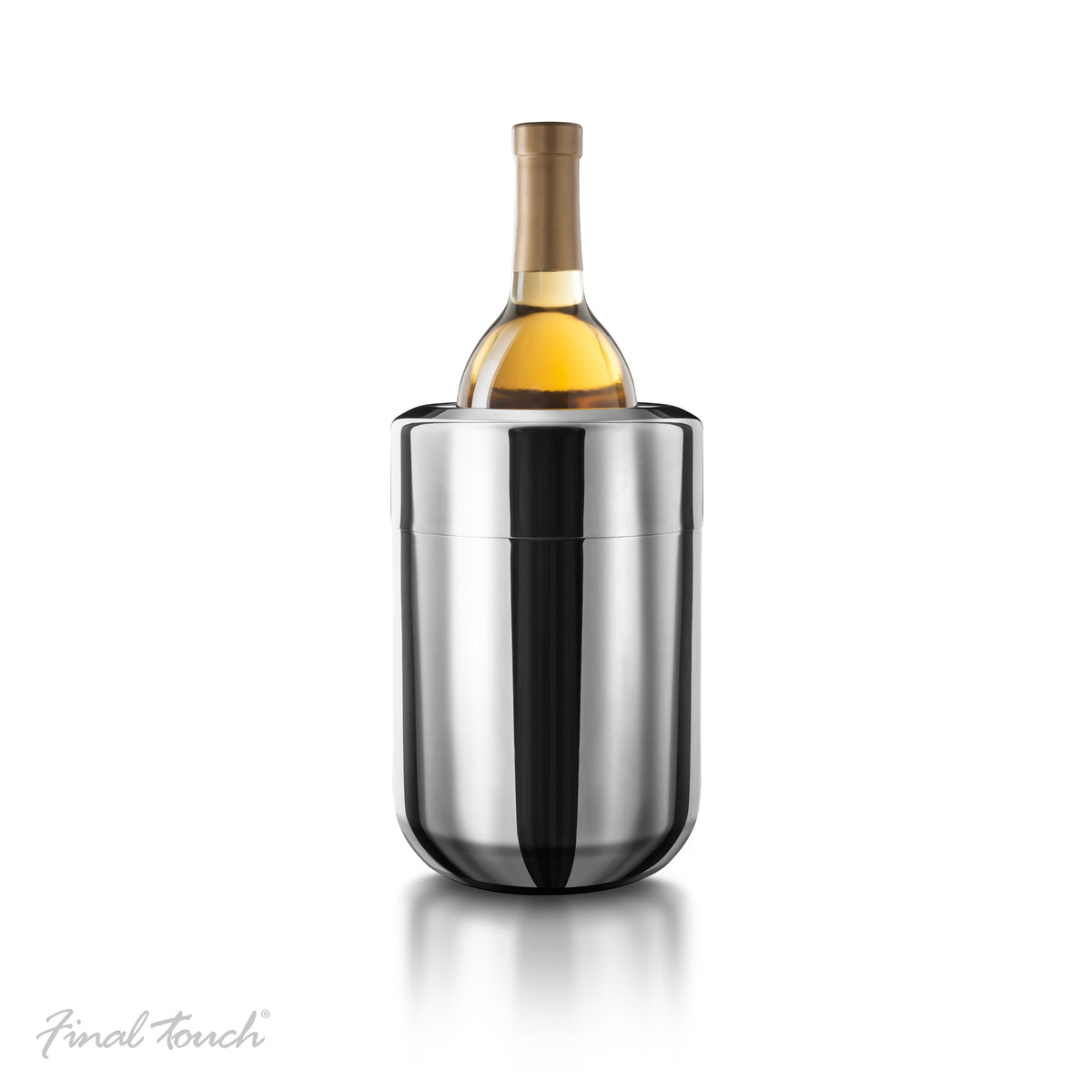 Final Touch Stainless Steel Wine Chiller with Gel Pack