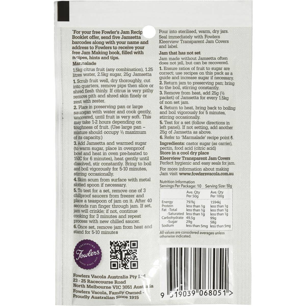 Fowlers Vacola Jamsetta 50g