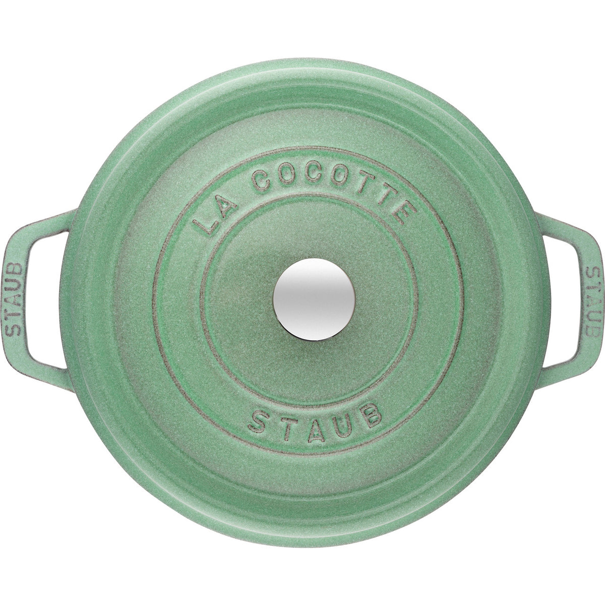 Staub Cast Iron Round Cocotte 28cm - Sage