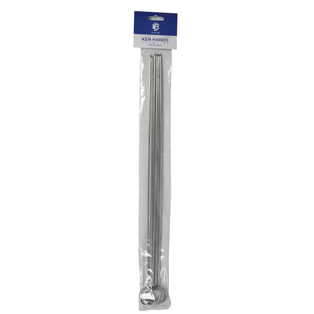 KH Classik Chef Round Skewers Stainless Steel 400mm 6 Pack