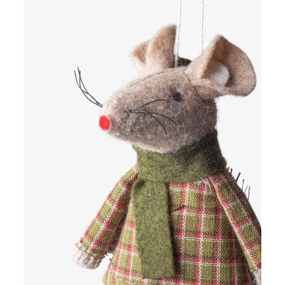 French Country Collections Billy Mouse Hanging Decoration Green