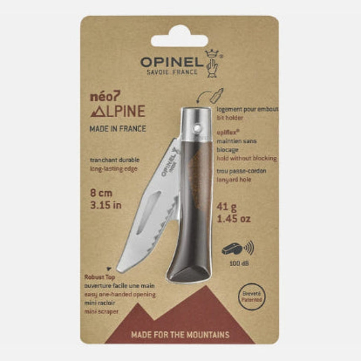 Opinel Néo7 Alpine Multi-Function Folding Knife Dark Brown