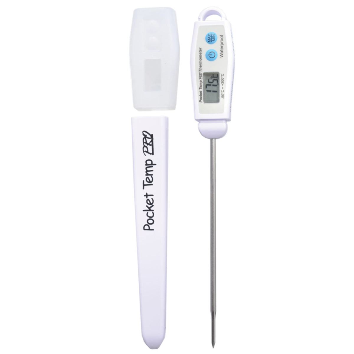 HLP Pocket Temp Pro Waterproof Probe Thermometer Blue with Calibration Certificate