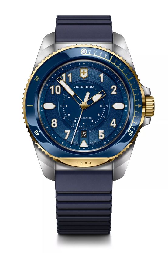 Victorinox Journey 1884 Two Tone Blue Dial on Blue Rubber Strap