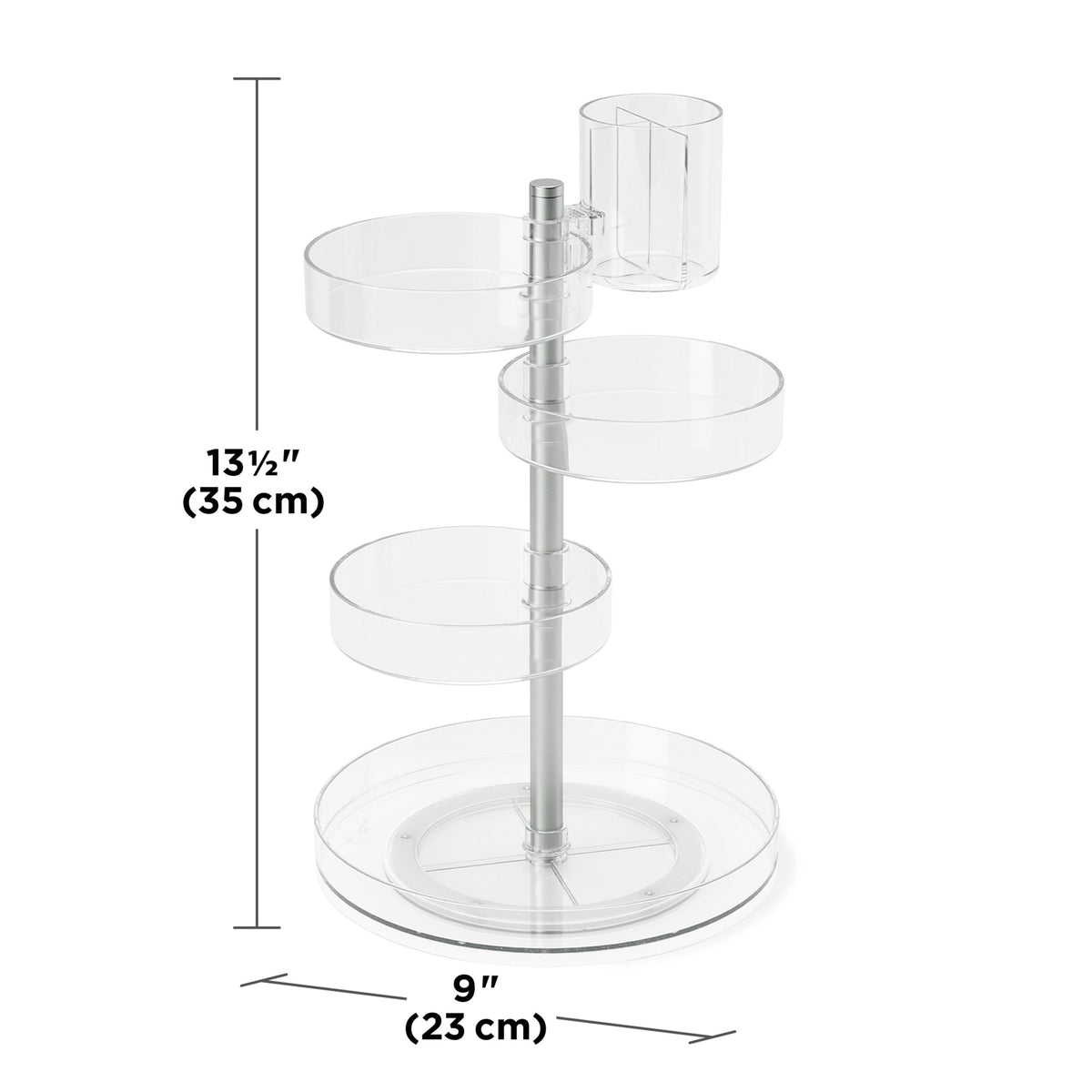 Umbra Pirouette Organizer Clear & Nickel