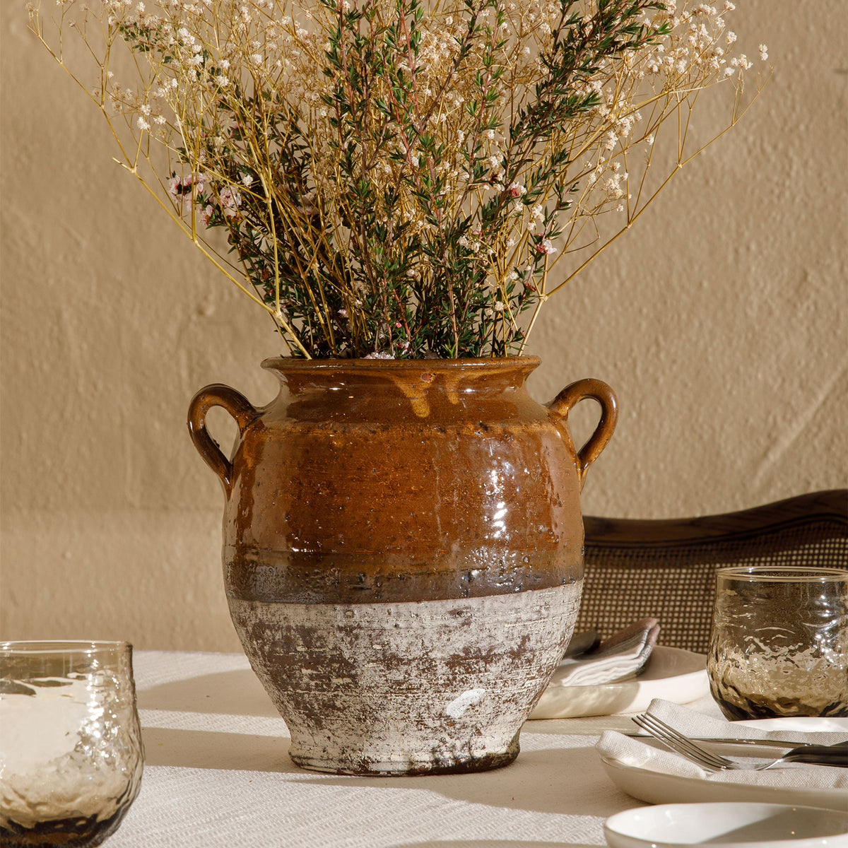 French Country Terrano Urn Burnt Ochre 29cm