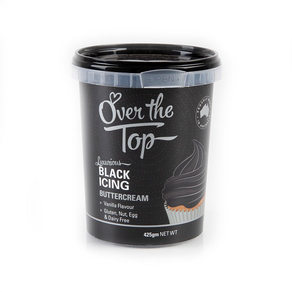 Over The Top Buttercream Black 425g