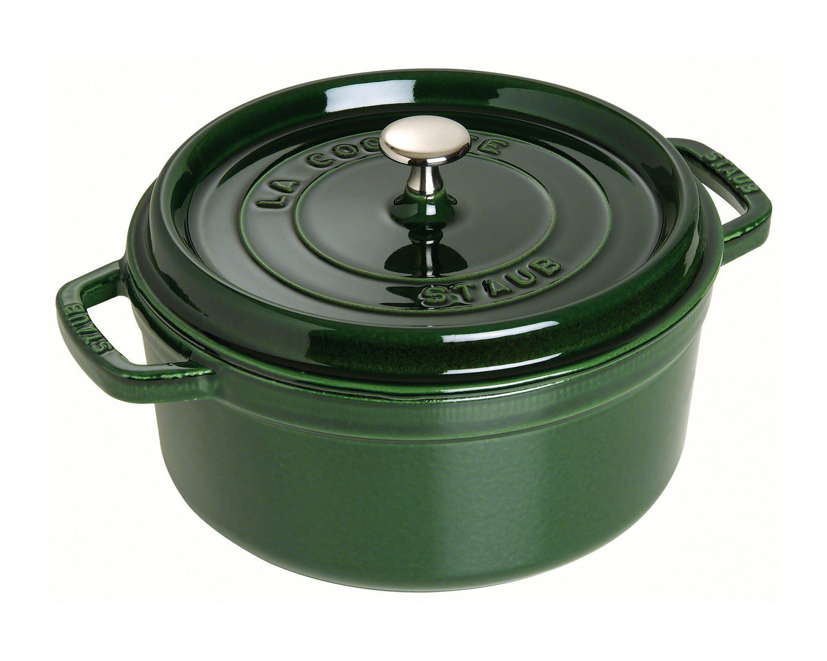Staub Cast Iron Round Cocotte 24cm - Basil Green