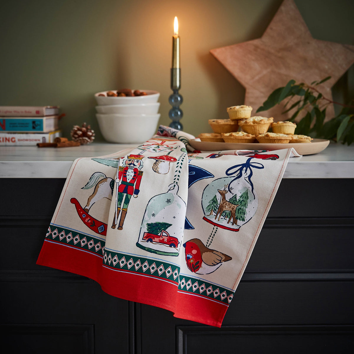 Ulster Weavers Christmas Ornaments Tea Towel