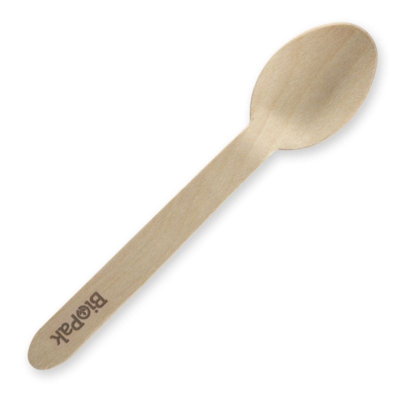 BioPak 16cm Wood Spoon (Carton of 1000)