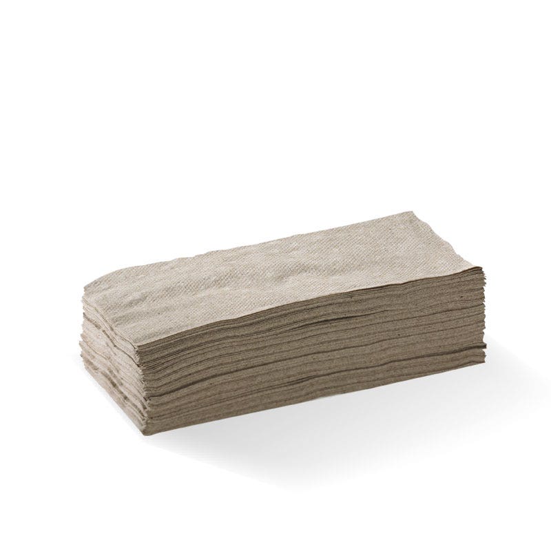 BioPak 1-Ply 1/8 Fold Natural Lunch BioNapkin (Carton of 3000)